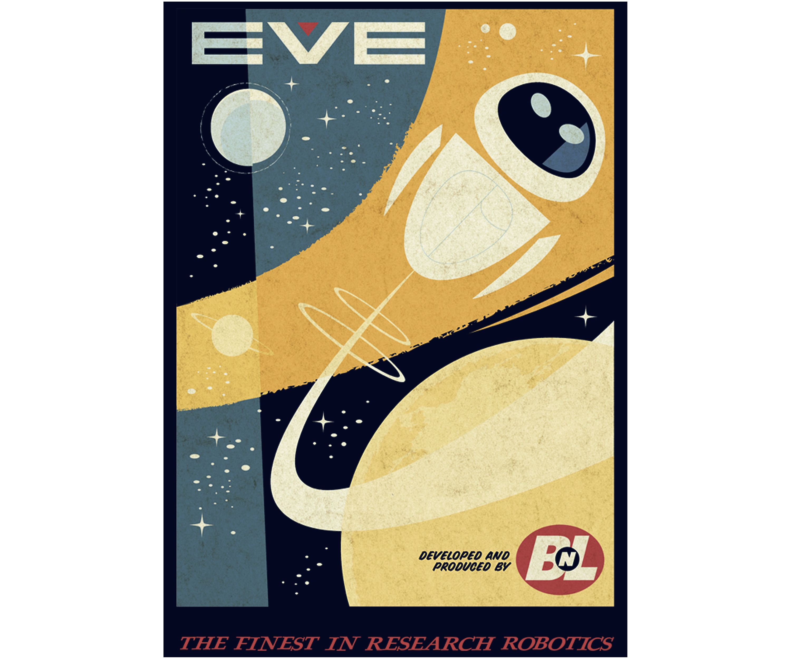 Wall-E Eve Poster Short Sleeve Graphic T-Shirt