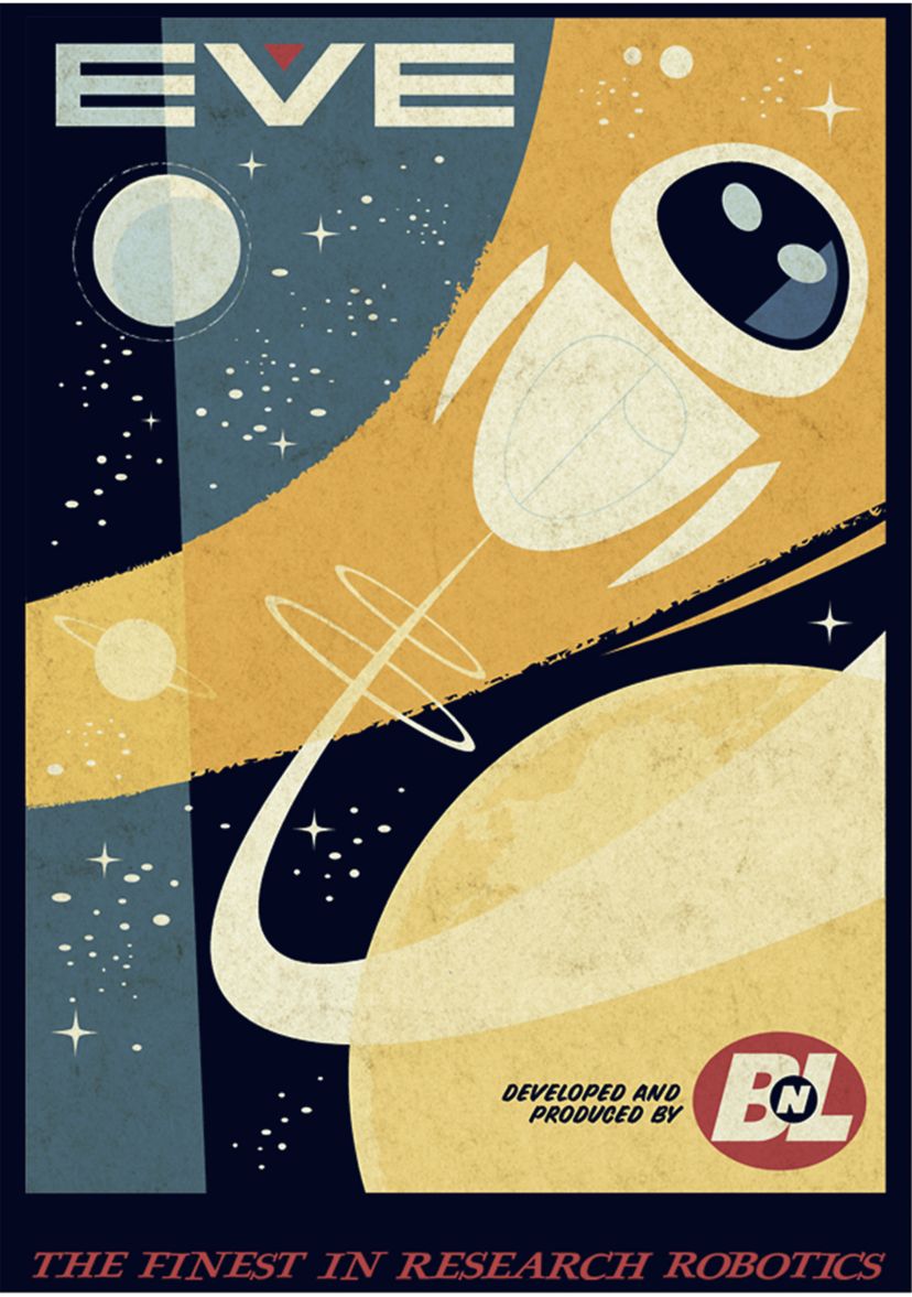 Wall-E Eve Poster Short Sleeve Graphic T-Shirt