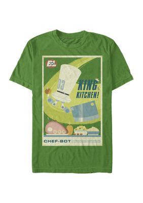 Disney Pixar Men's Wall-E King Of The Kitchen Poster Short Sleeve Graphic T-Shirt