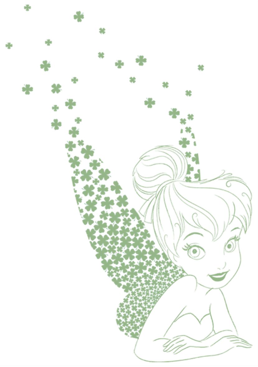 Tinkerbell Tink Clovers Short Sleeve Graphic T-Shirt