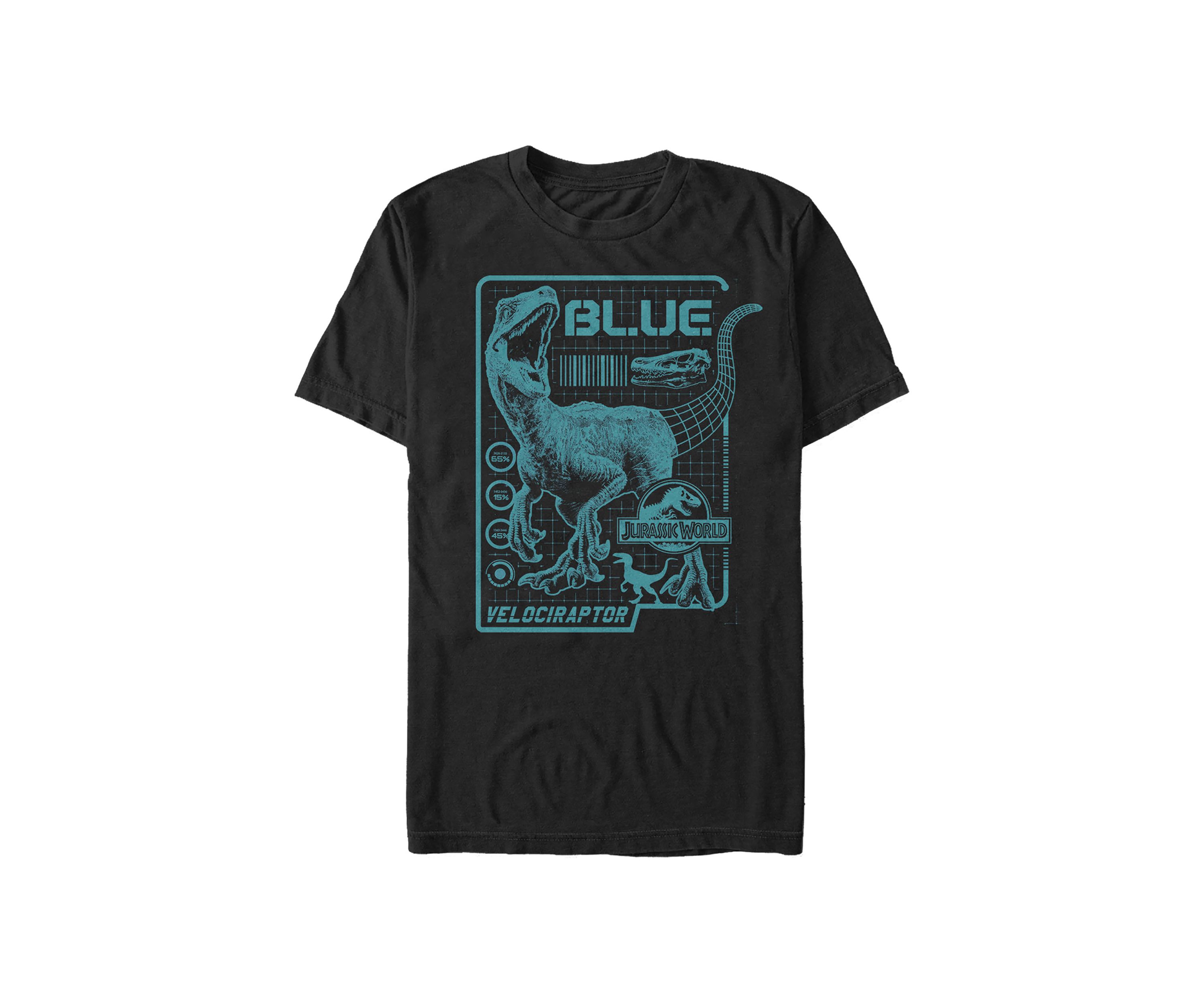 Raptor Blue Print Graphic Short Sleeve T-Shirt