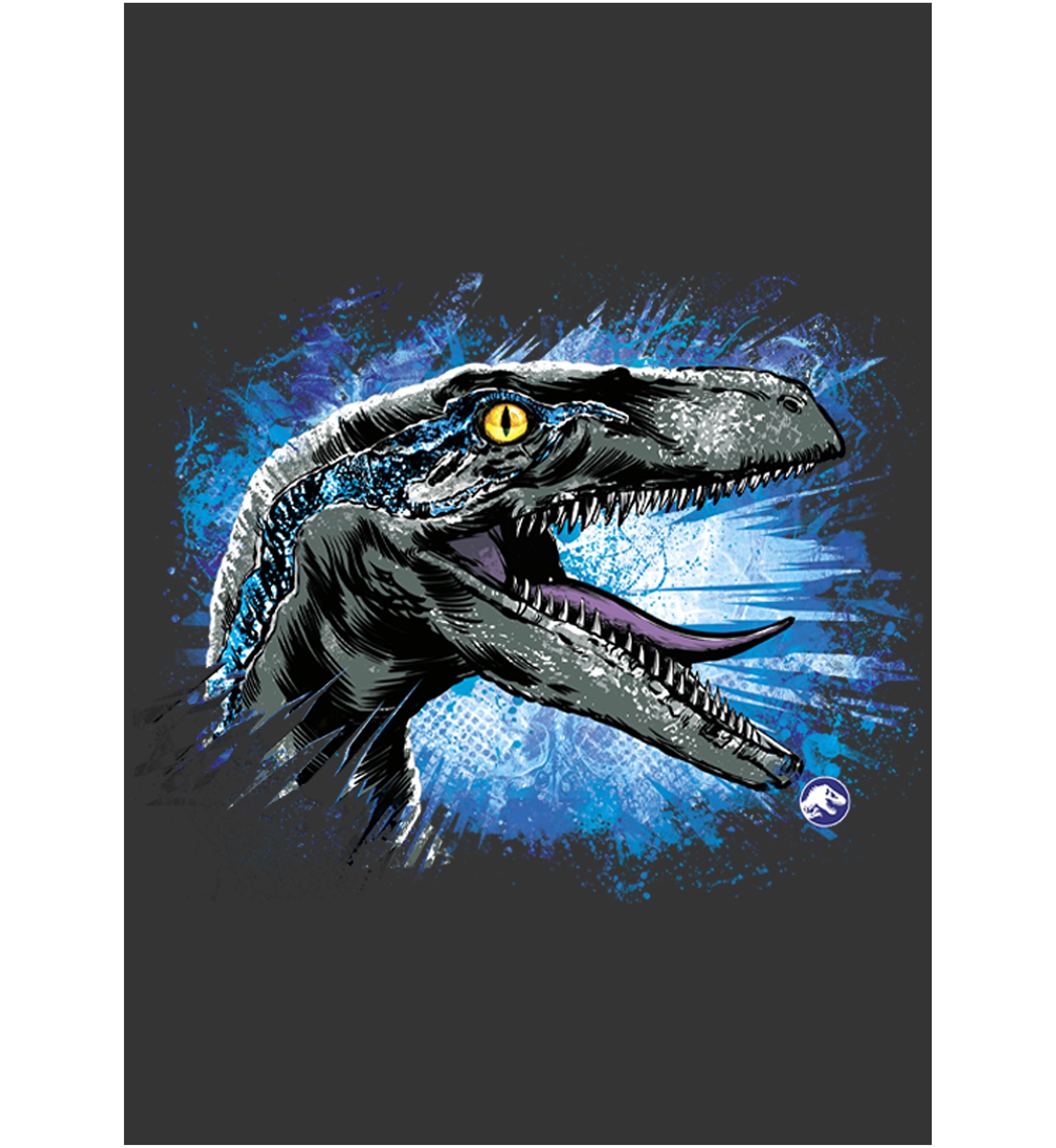 Velociraptor splat Graphic Short Sleeve T-Shirt
