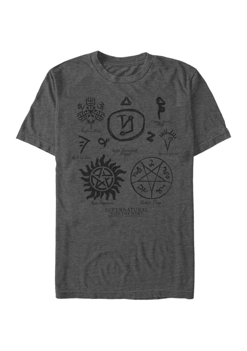 Marks Sigils Symbols Graphic Short Sleeve T-Shirt