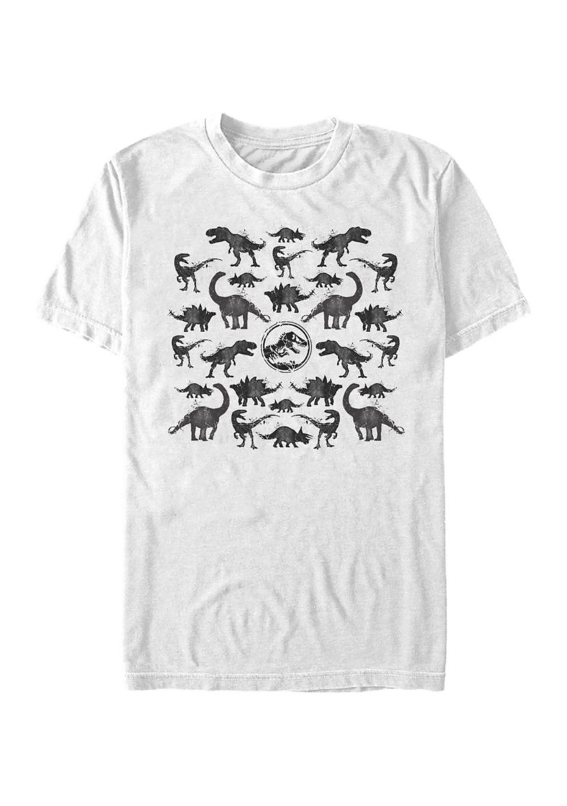 Dinosaur Pattern Graphic Short Sleeve T-Shirt