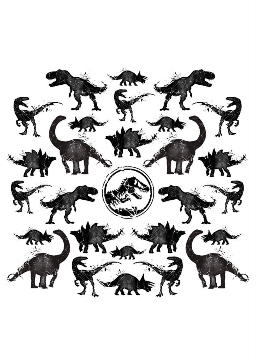 Dinosaur Pattern Graphic Short Sleeve T-Shirt