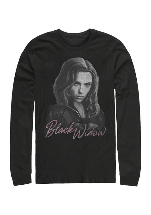 Black Widow Mono Graphic Long Sleeve T-Shirt