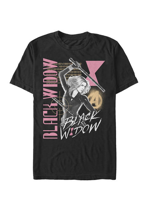 Black Widow Retro Graphic Short Sleeve T-Shirt