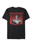 Halftone Red Guardian Graphic Short Sleeve T-Shirt