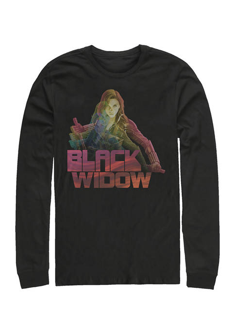Black Widow Graphic Long Sleeve T-Shirt