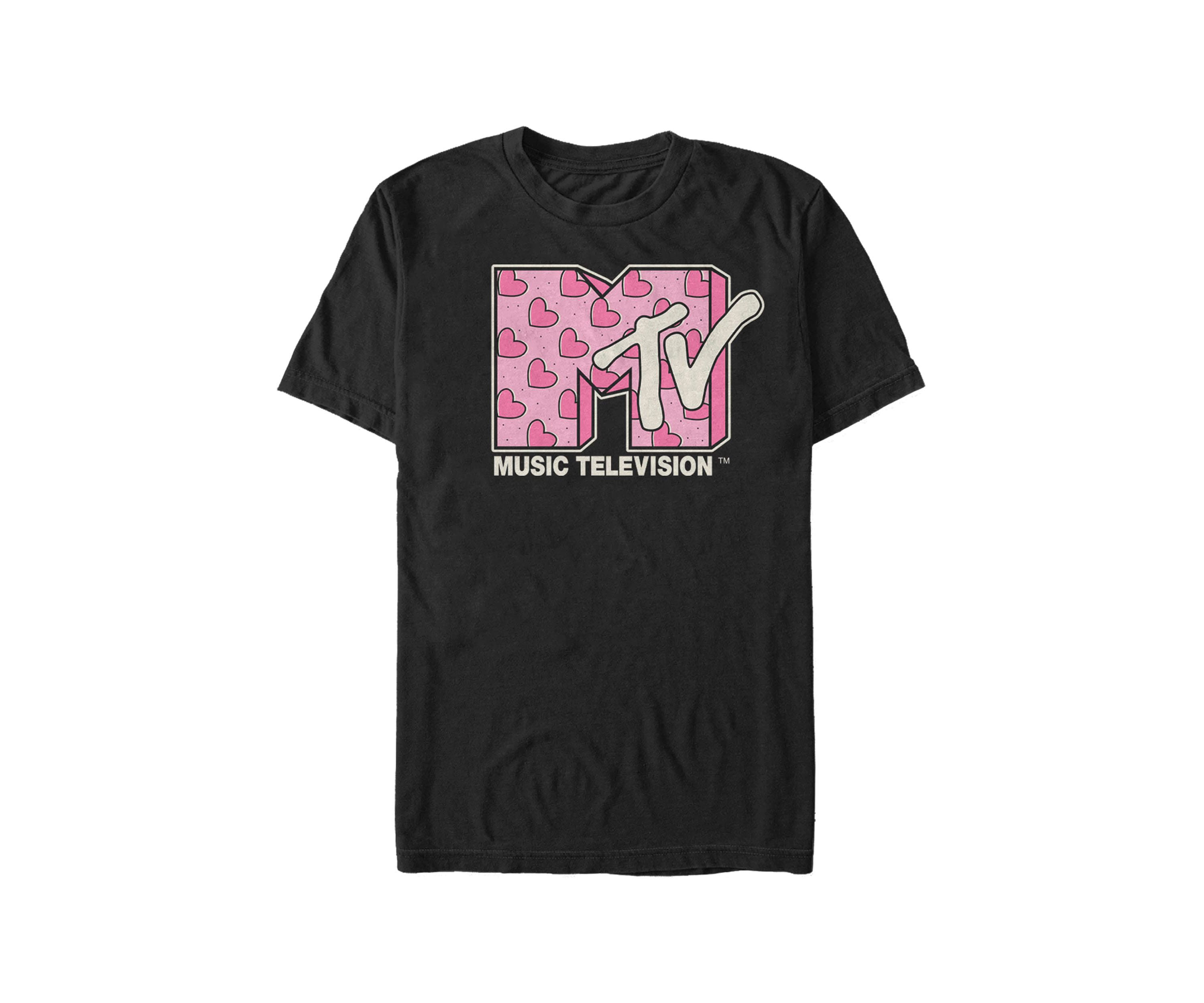 Mtv Heart Diagonal Graphic T-Shirt