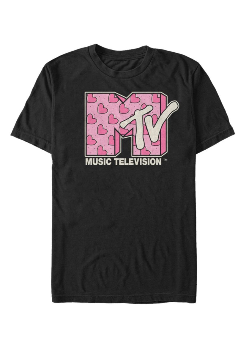 Mtv Heart Diagonal Graphic T-Shirt