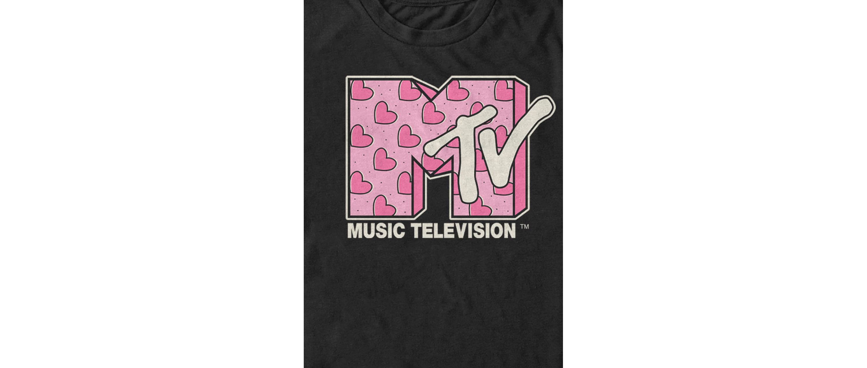 Mtv Heart Diagonal Graphic T-Shirt
