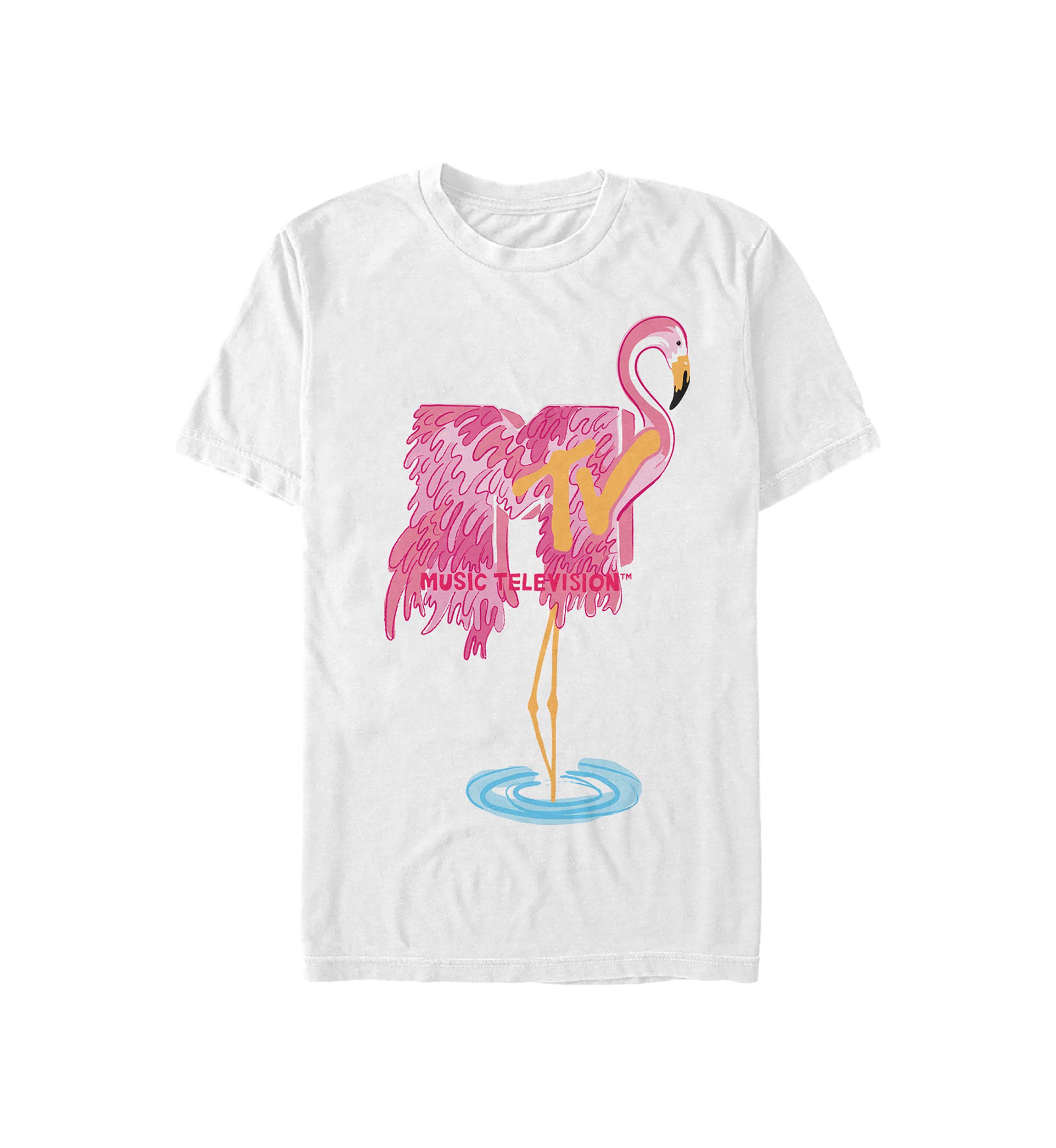 Fresh Flamingo Graphic Short Sleeve T-Shirt