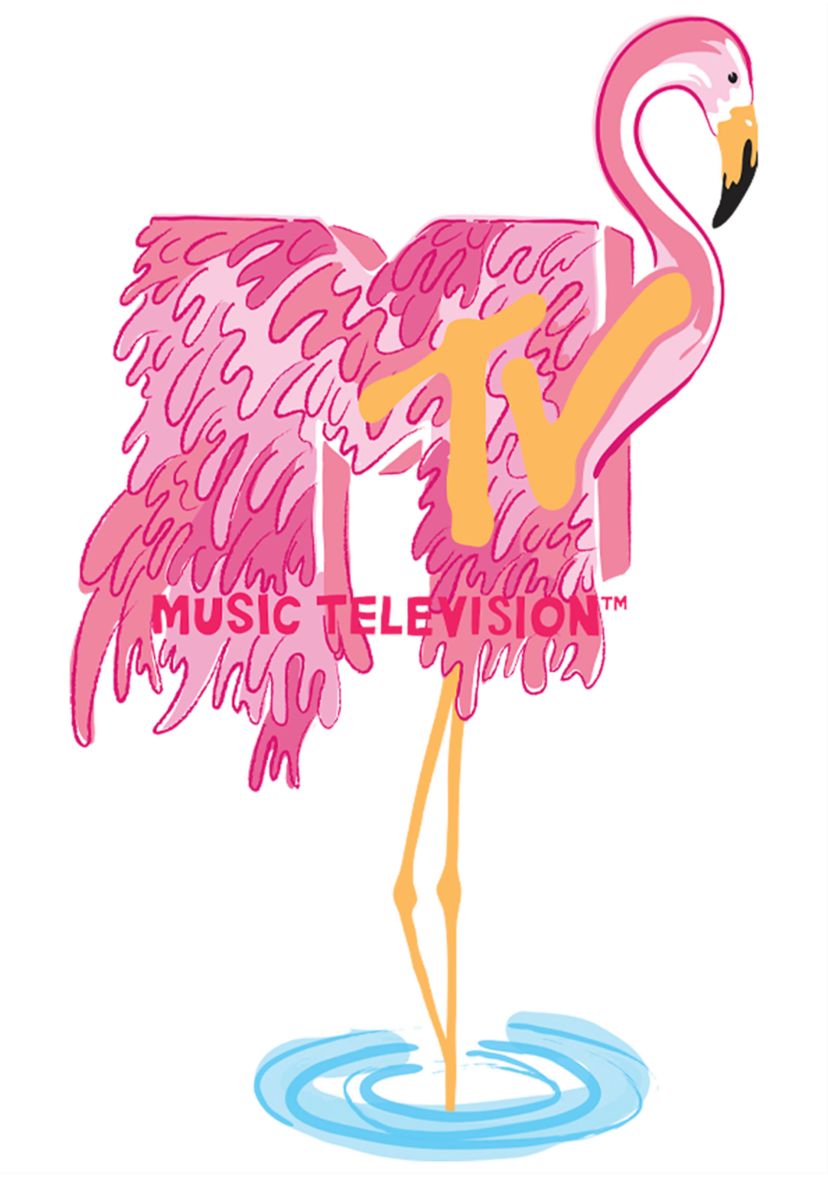 Fresh Flamingo Graphic Short Sleeve T-Shirt