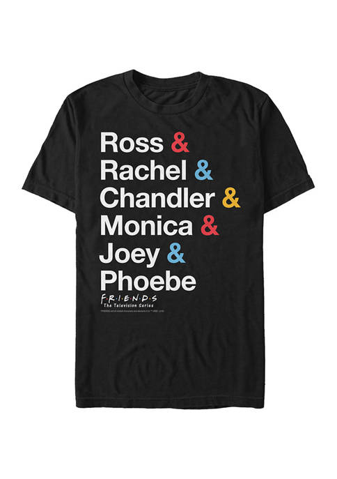 Friends Classic Name Stack Graphic Short Sleeve T-Shirt