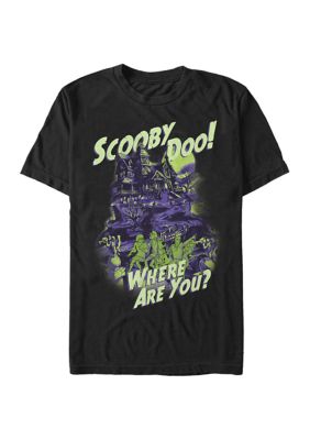 Scooby Doo Men's Spooky House Graphic Short Sleeve T-Shirt