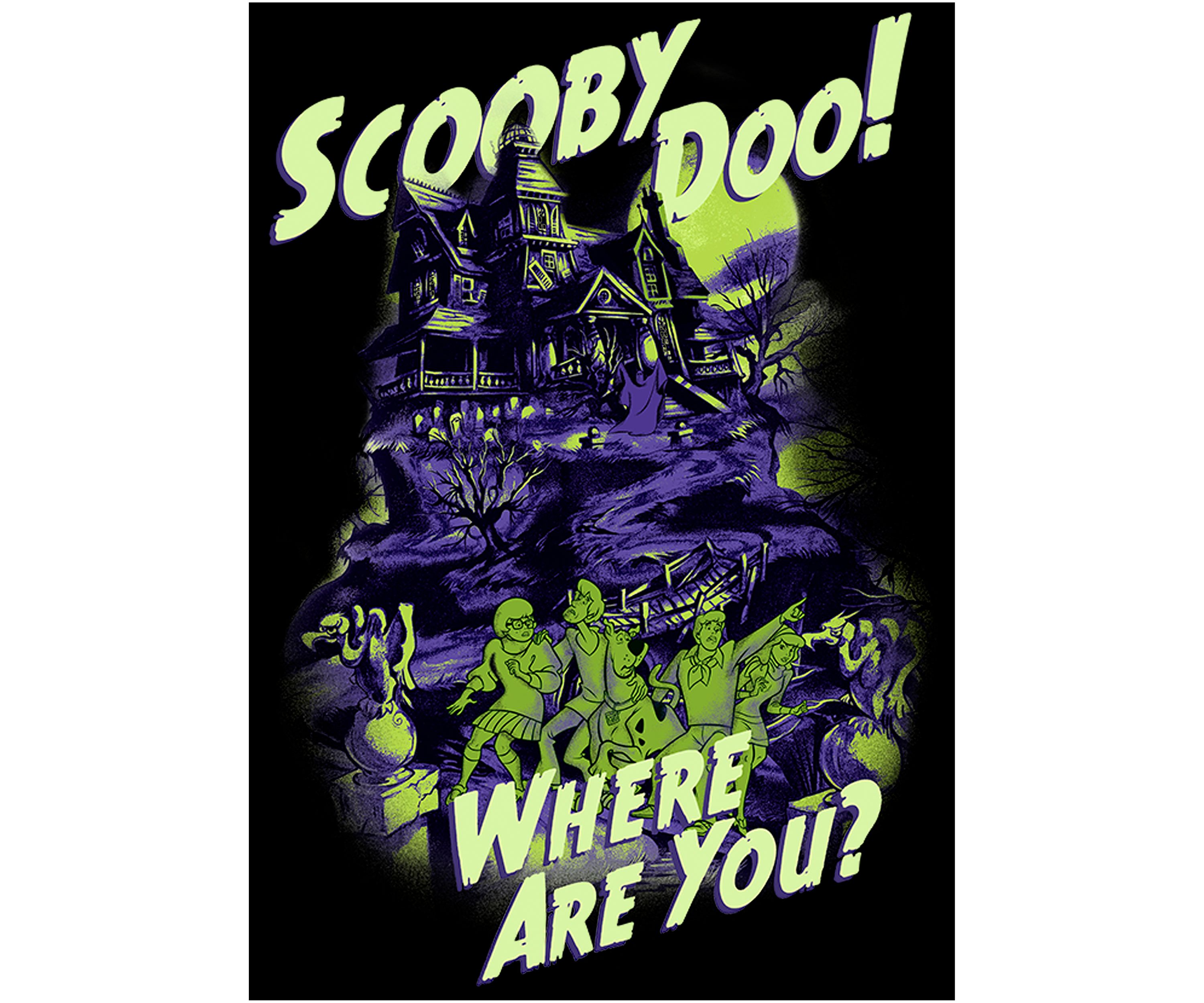 Spooky House Graphic Short Sleeve T-Shirt