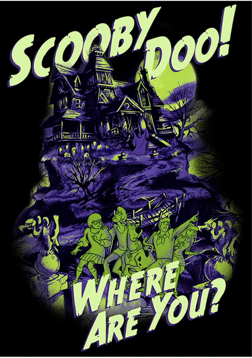 Spooky House Graphic Short Sleeve T-Shirt