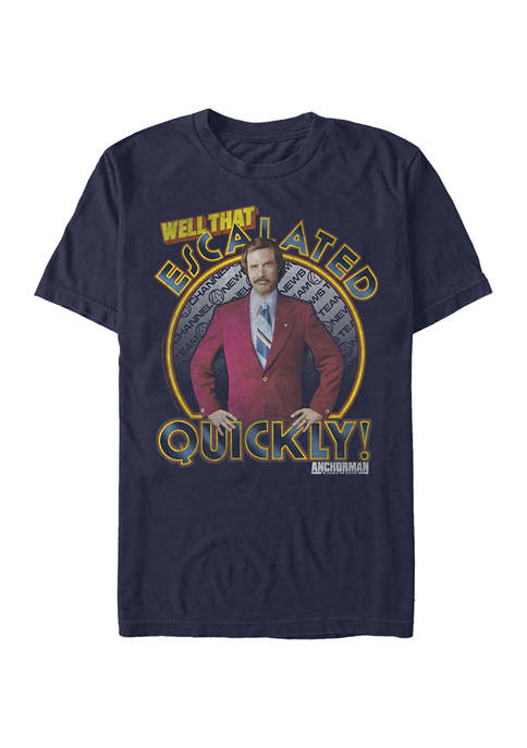 Anchorman Escalated Graphic Short Sleeve T-Shirt