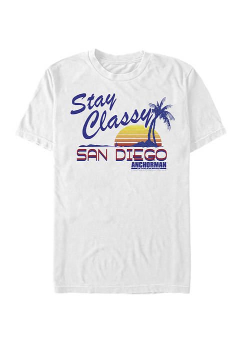 Anchorman Stay Classy Graphic Short Sleeve T-Shirt