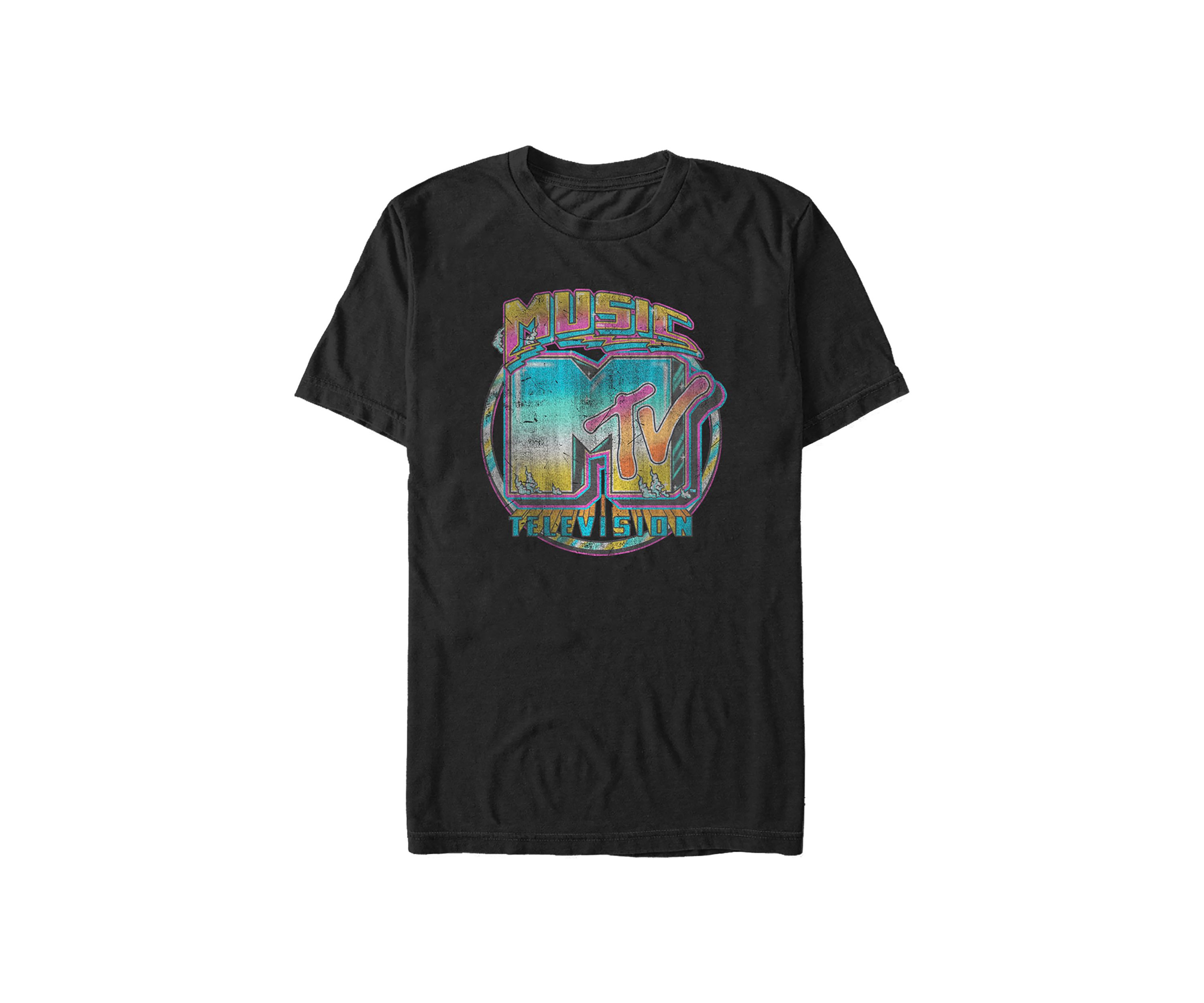 Brushed Music Graphic Short Sleeve T-Shirt