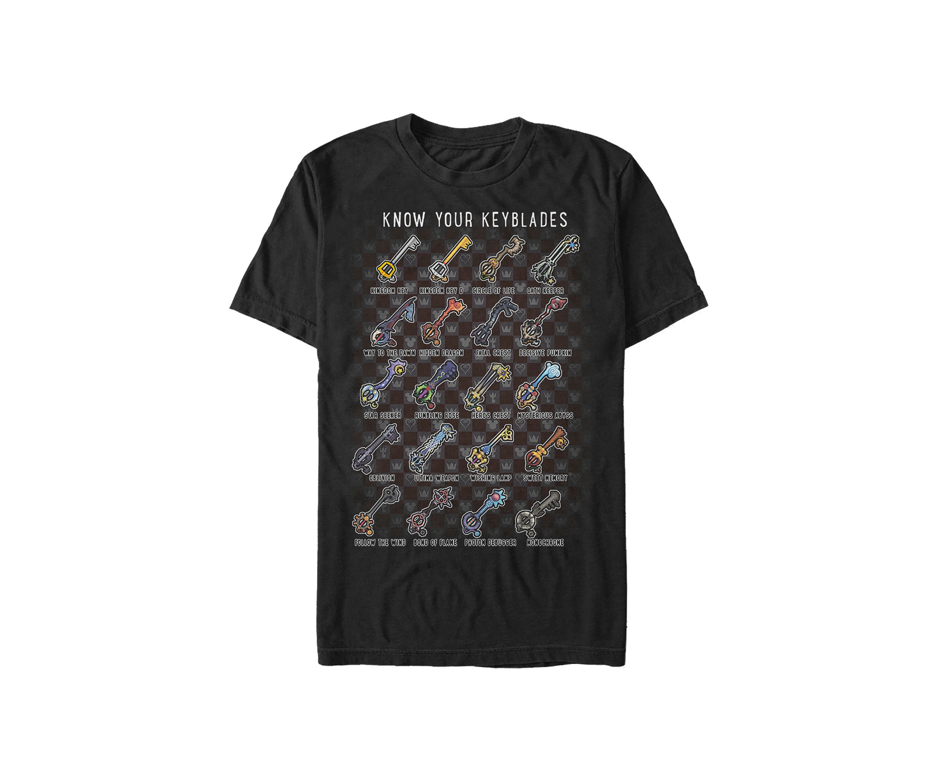 Keyblades Chart Short Sleeve Graphic T-Shirt