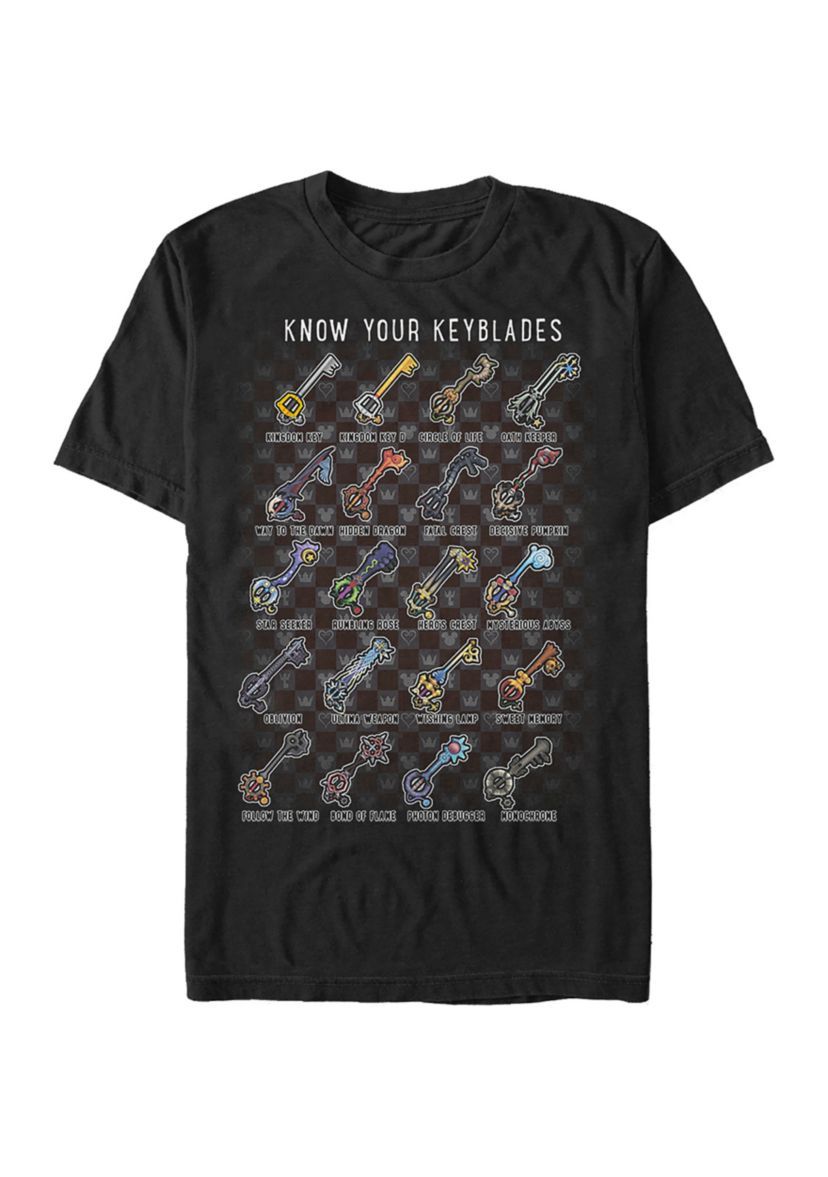 Keyblades Chart Short Sleeve Graphic T-Shirt