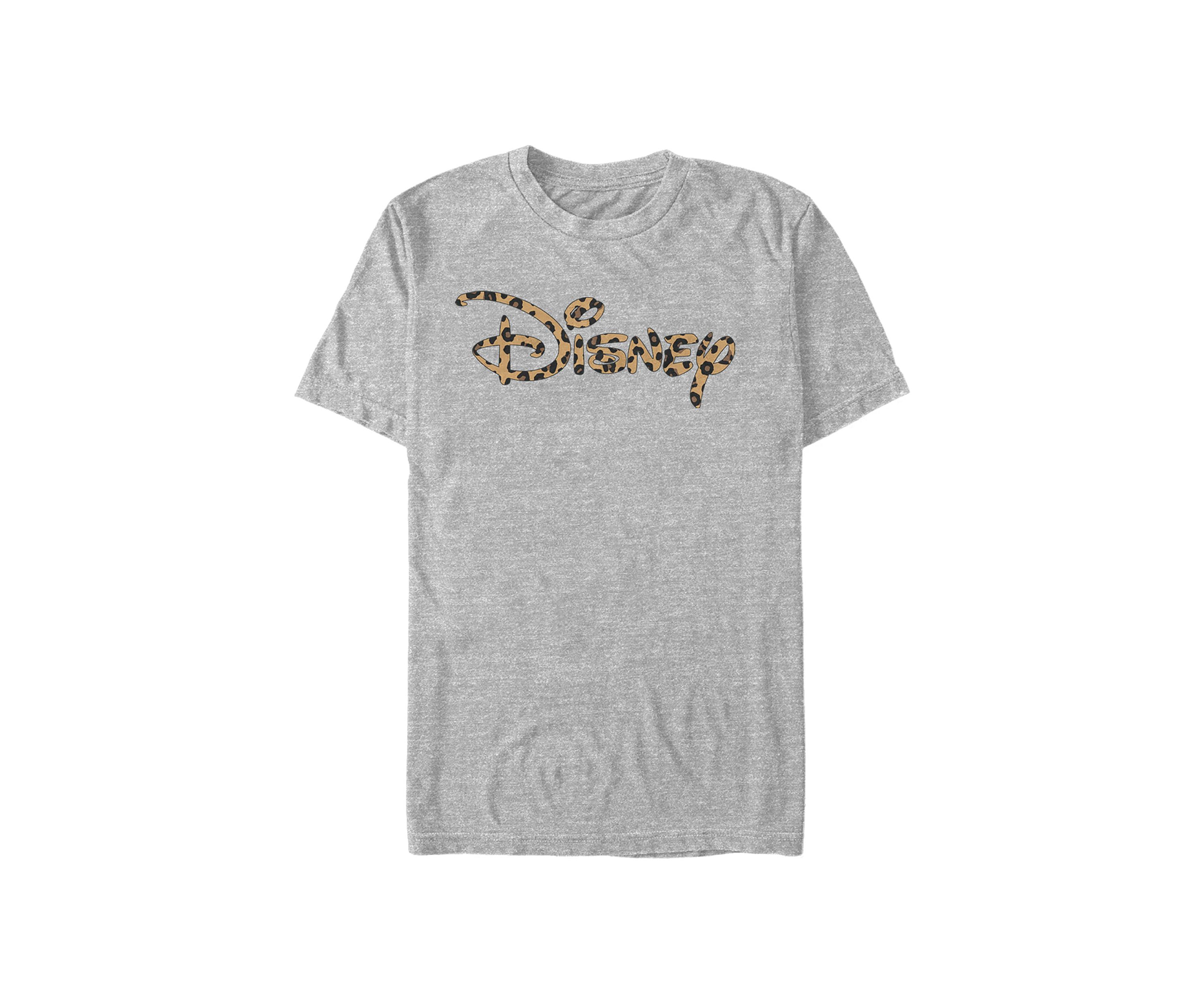 Disney Logo Disney Logo Disney Logo Leopard Fill Short Sleeve Graphic T ...