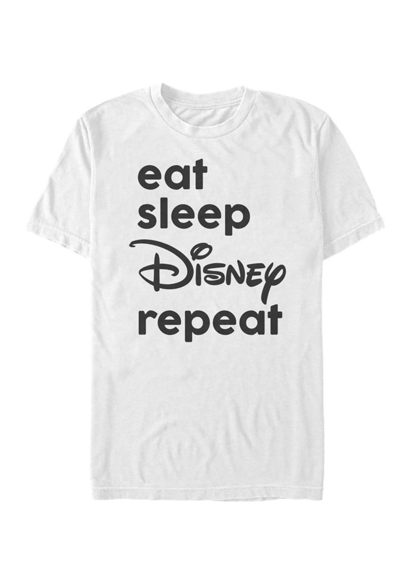 Disney Logo Eat Sleep Disney Short Sleeve Graphic T-Shirt