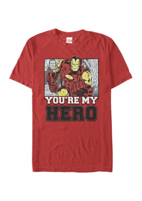 Marvel Men's Iron Hero Graphic T-Shirt, Red, 3XL