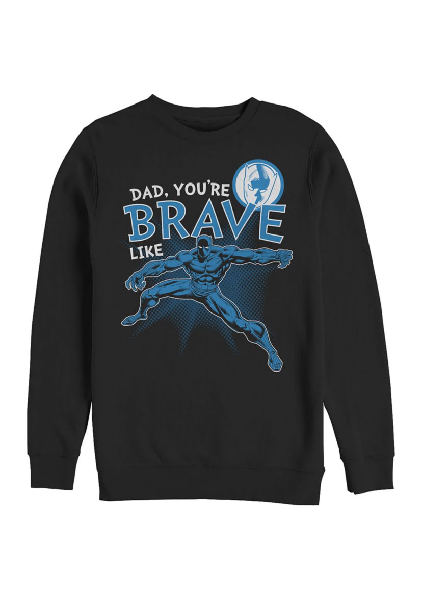 Brave Like Dad Crew Fleece Graphic Sweatshirt