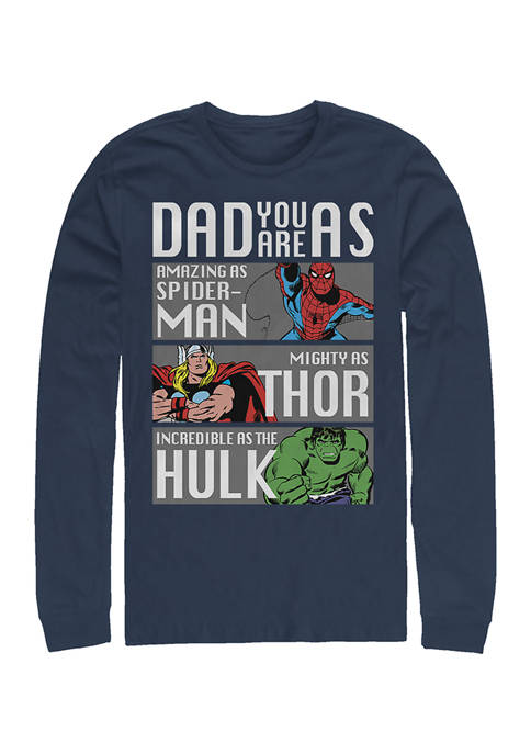 Marvel™ Dads Quality Long Sleeve Graphic T-Shirt