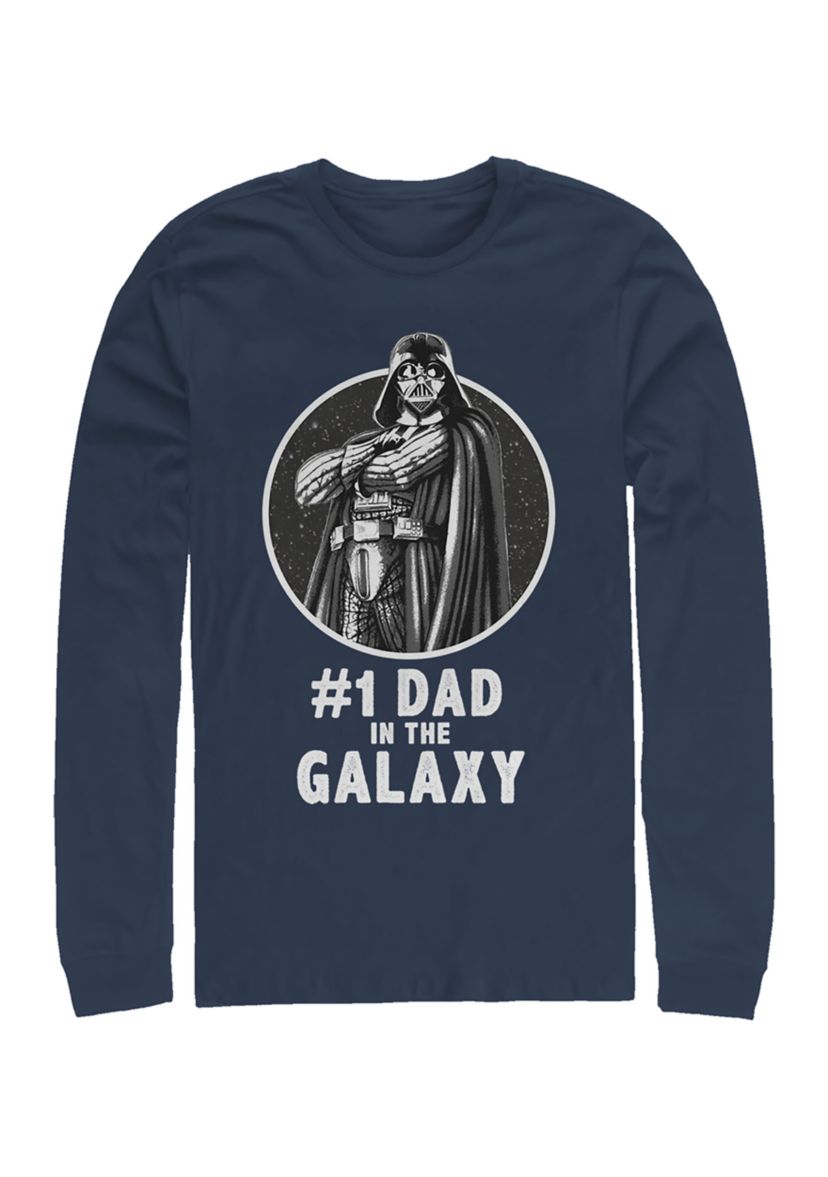 Number One Dad Long Sleeve Graphic T-Shirt