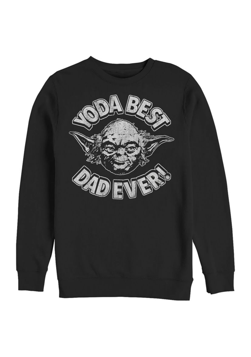 Yoda Best Crew Fleece Graphic Sweatshirt