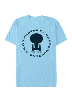 Star Trek Men's Enterprise Crew Graphic T-Shirt, Light Blue, 3XL