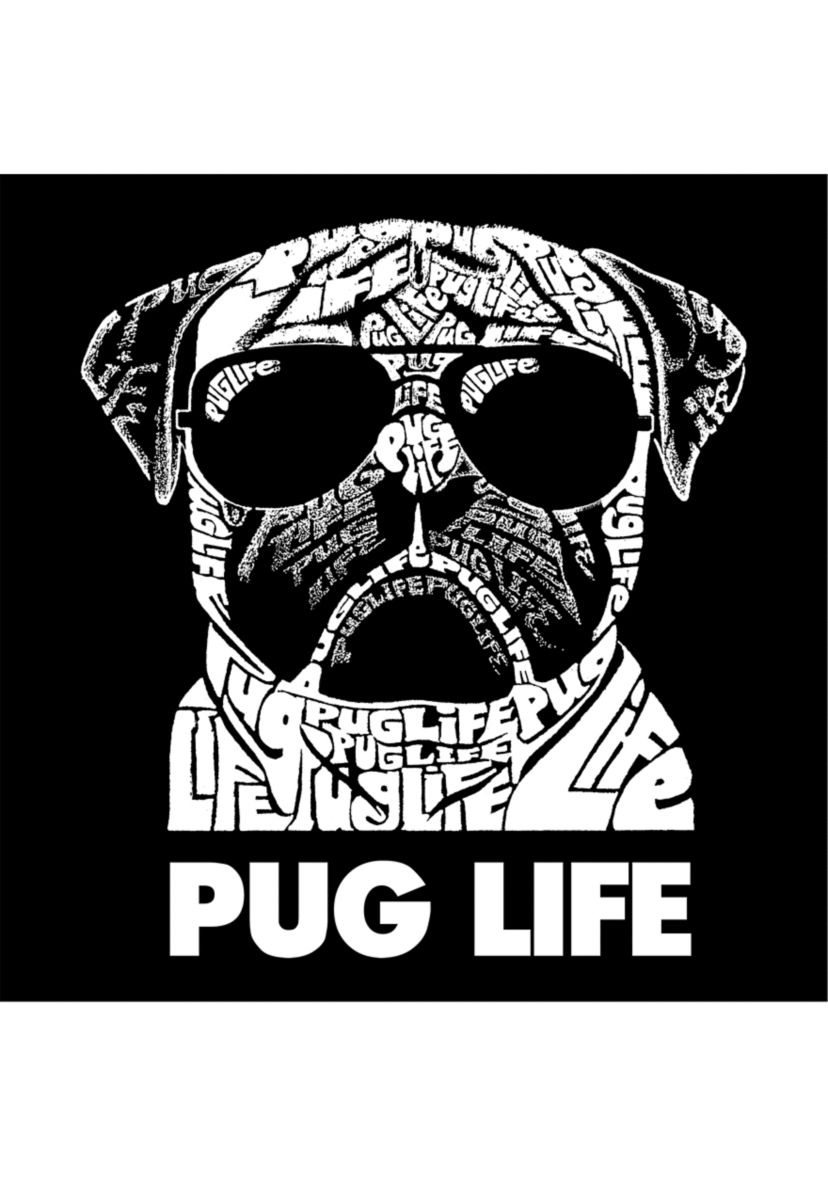 Mens Word Art Graphic Tank Top - Pug Life
