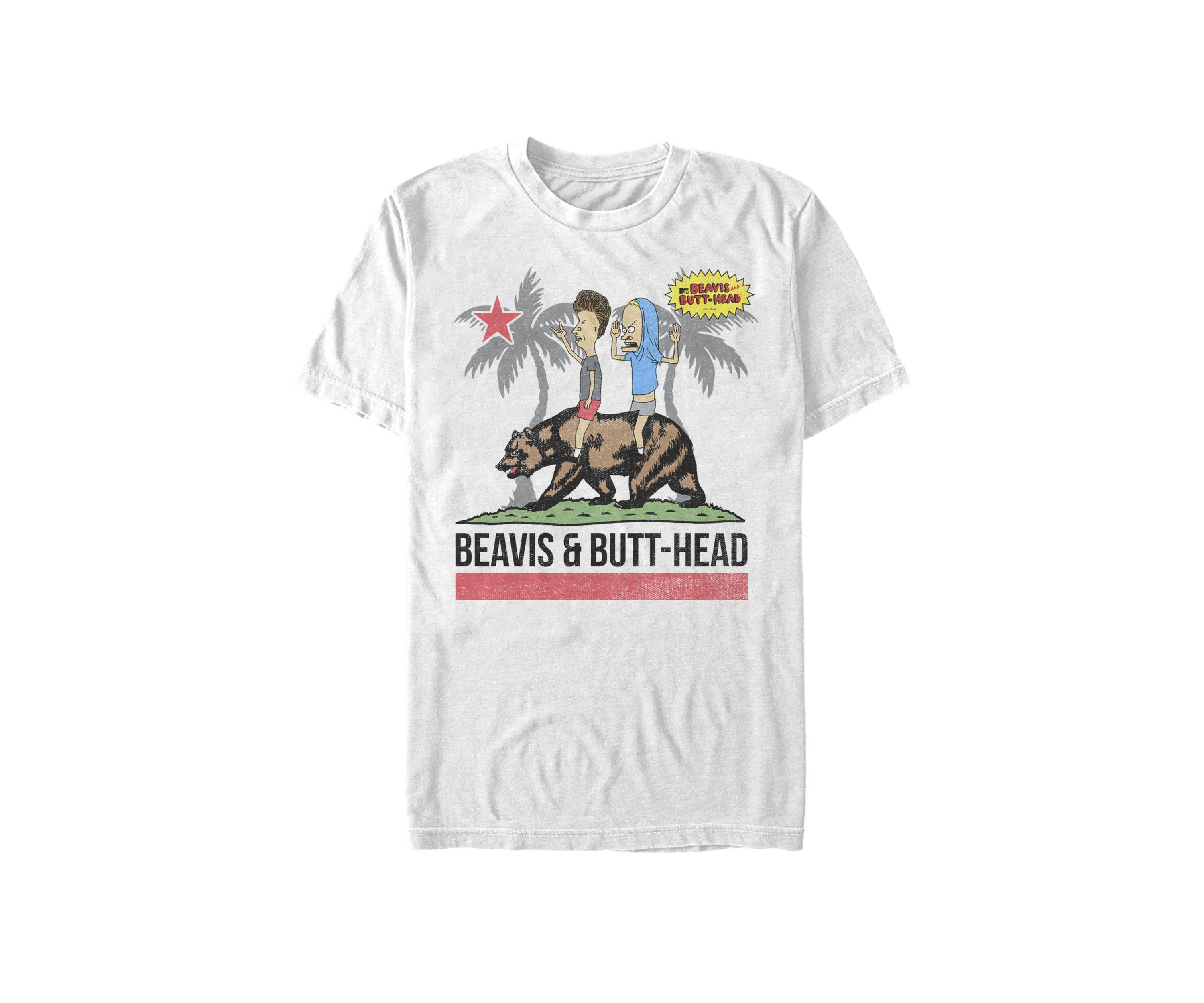 Bevis and Butthead California Bear Ridin Short Sleeve T-Shirt