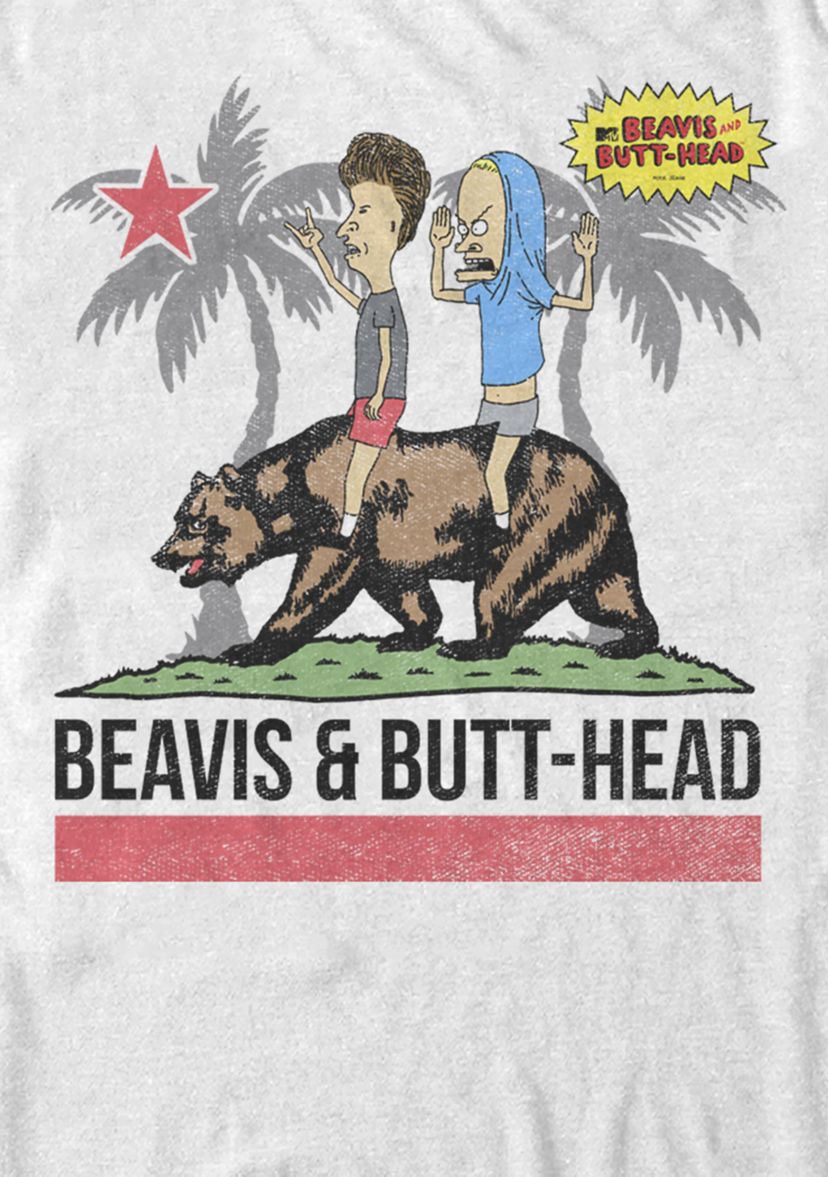 Bevis and Butthead California Bear Ridin Short Sleeve T-Shirt
