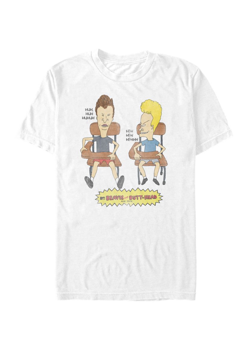 Bevis and Butthead Classroom Shenanigans Short Sleeve T-Shirt