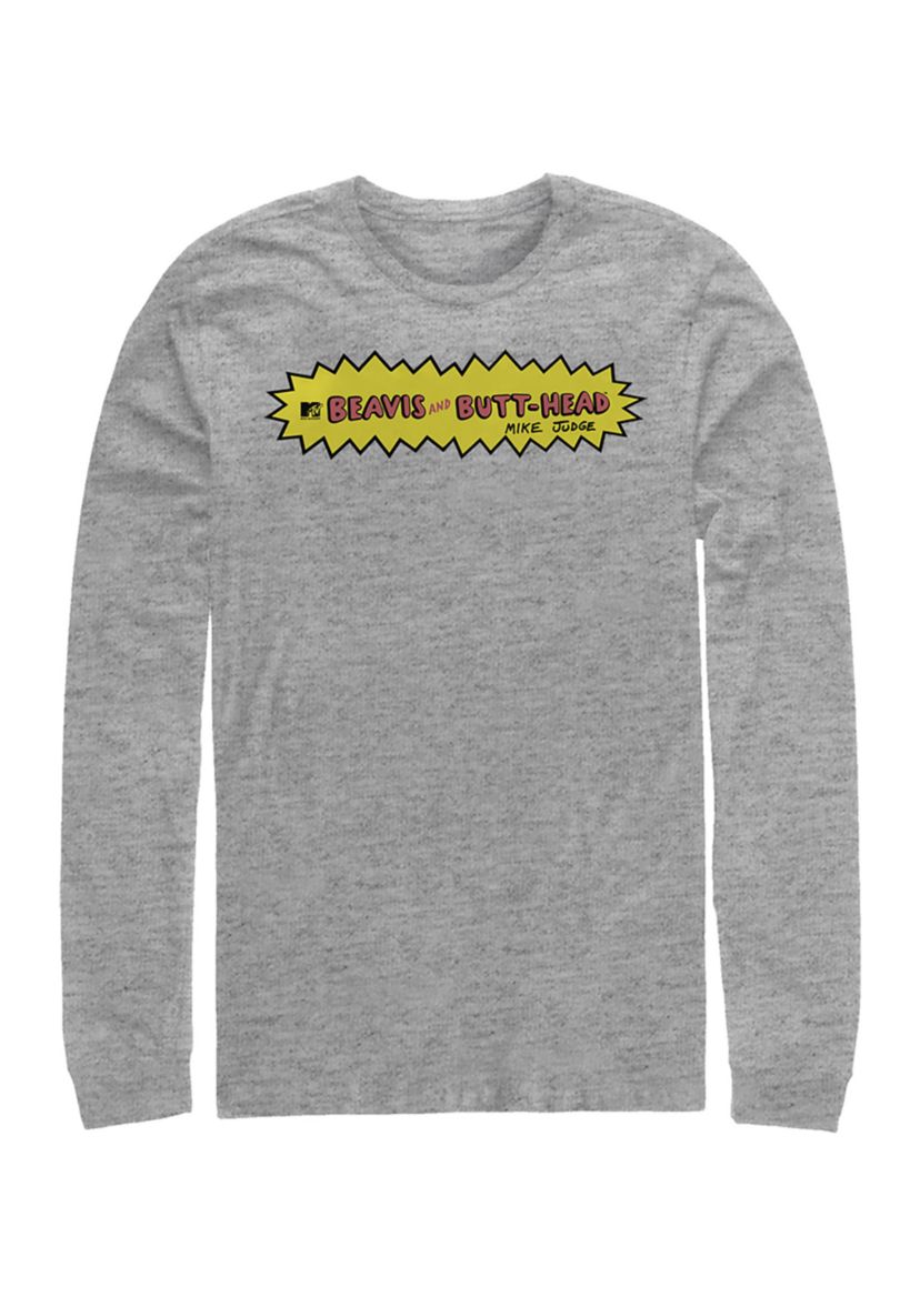 Logo Distress Graphic Long Sleeve T-Shirt