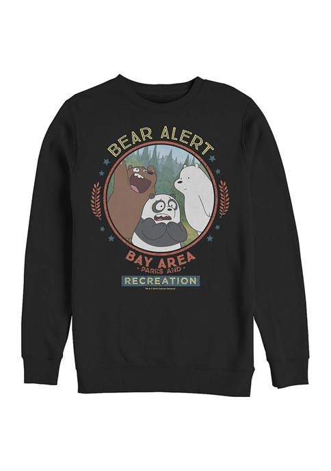 Cartoon Network Bear Alert Graphic Crew Fleece Pullover