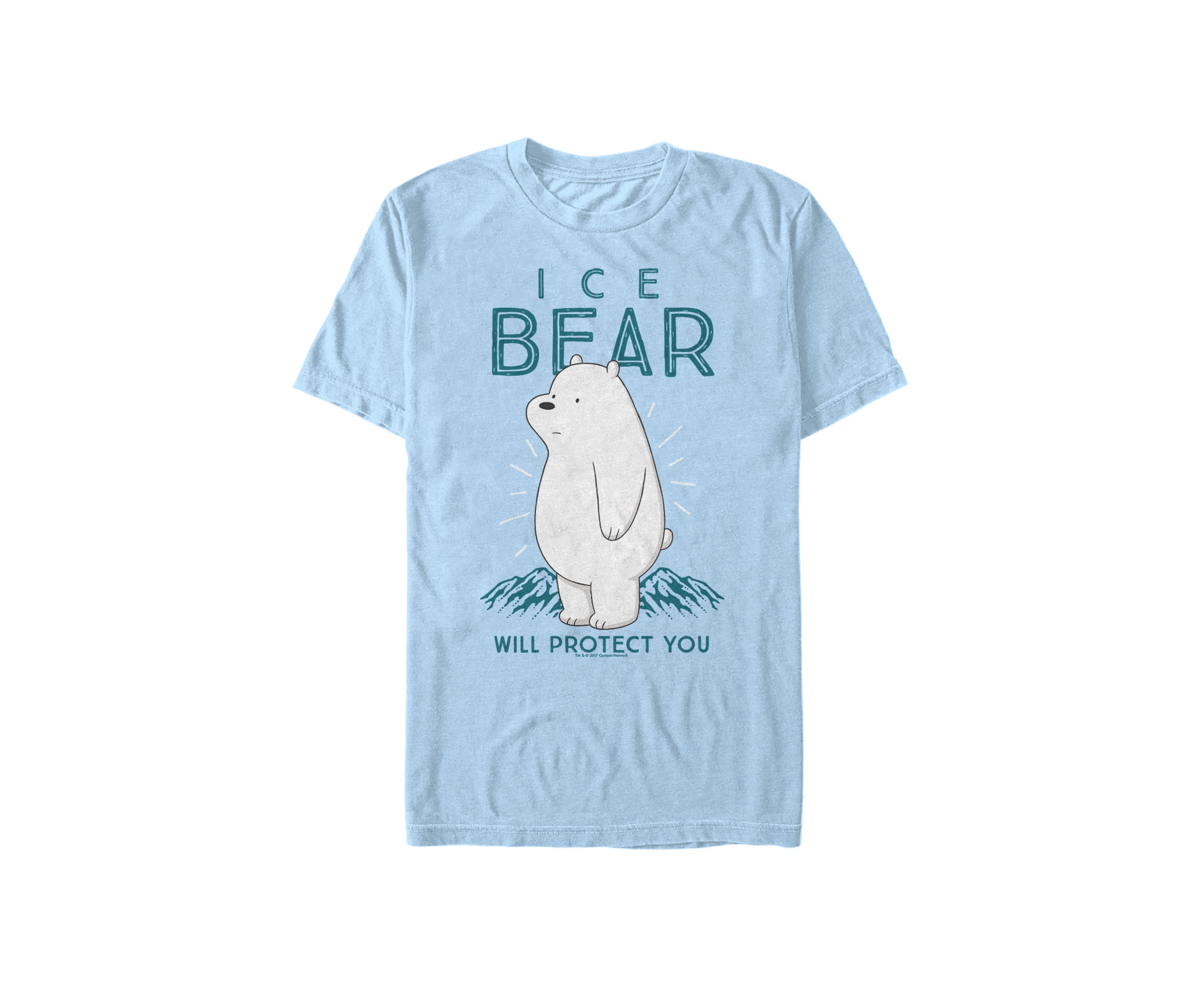 We Bare Bears Ice Bear Will Protect You Short Sleeve Graphic T-Shirt