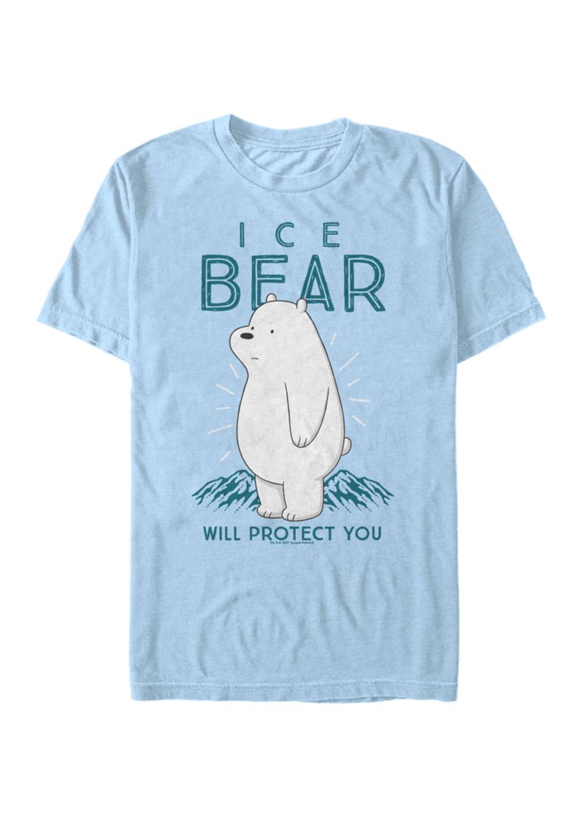 We Bare Bears Ice Bear Will Protect You Short Sleeve Graphic T-Shirt