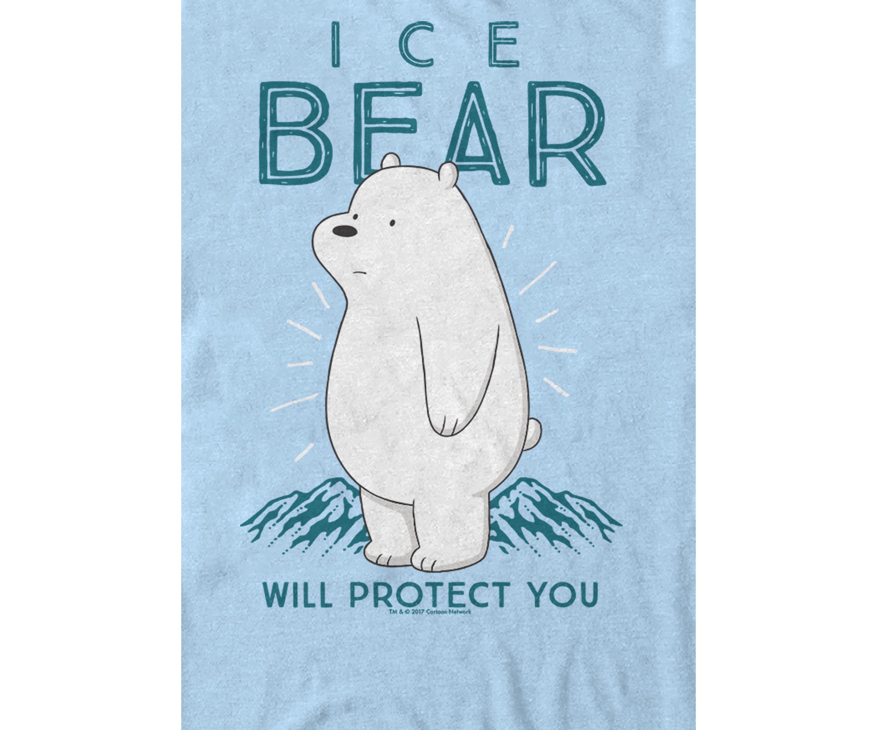 We Bare Bears Ice Bear Will Protect You Short Sleeve Graphic T-Shirt