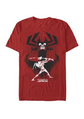 Cartoon Network Samurai Jack Aku Sword Fight Splatter Short Sleeve