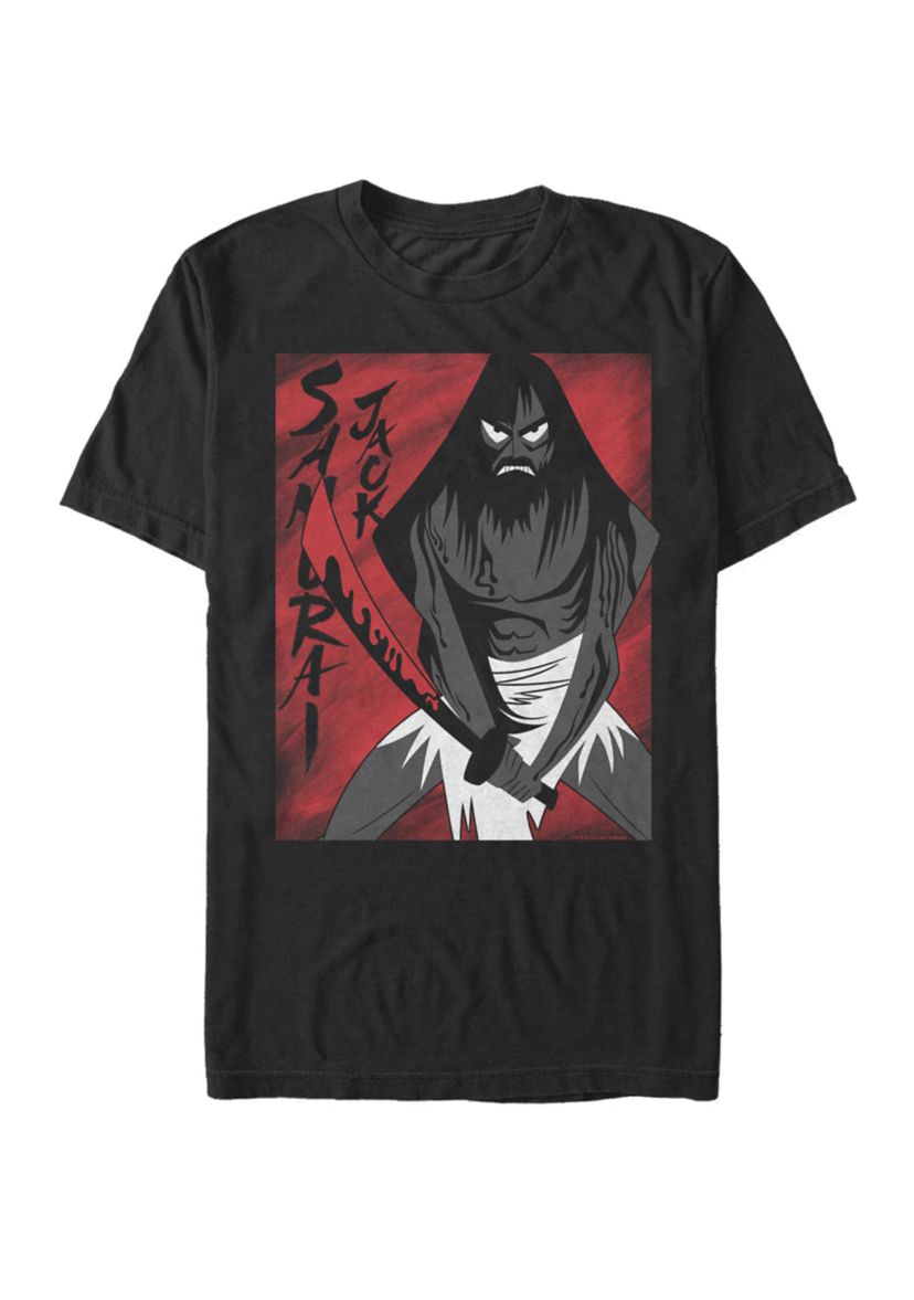 Samurai Jack Seeing Red Vengeance Is Near Short Sleeve Graphic T-Shirt