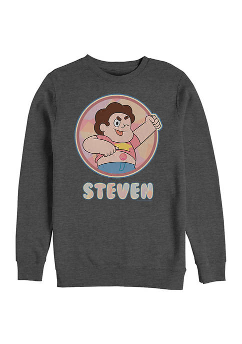 Cartoon Network Steven Graphic Crew Fleece Sweatshirt