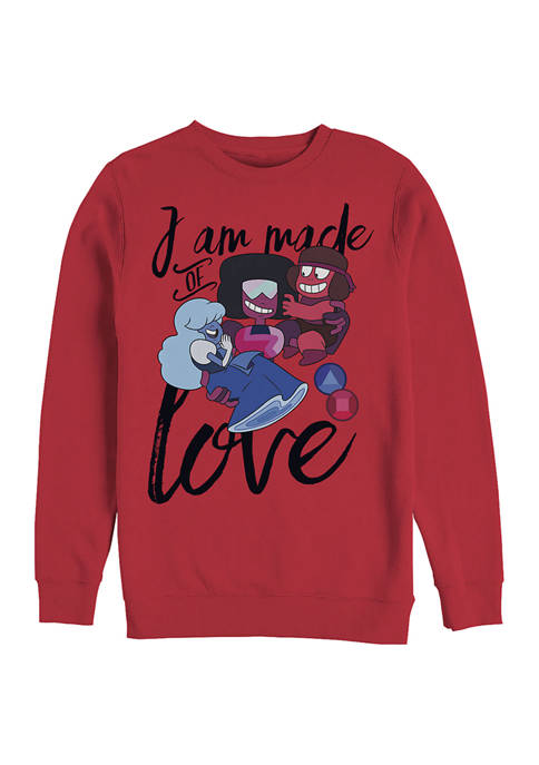 I Am Made of Love Graphic Crew Fleece Sweatshirt