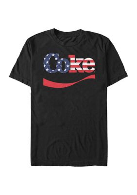 Coca-Cola Men's Spangled Coke Graphic T-Shirt, Black, Medium -  0195273456392