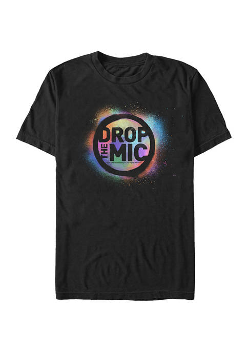 Juniors Drop The Mic Logo Graphic T-Shirt